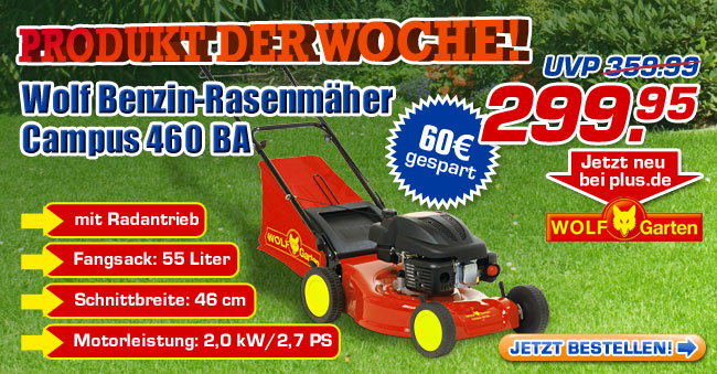 Wolf Benzin-Rasenm&auml;her Campus 460 BA