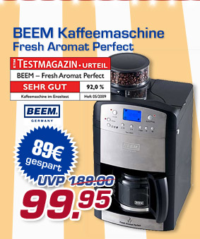 BEEM Kaffeemaschine Fresh Aromat Perfect &ndash; statt UVP 189.- nur 99.95 Euro