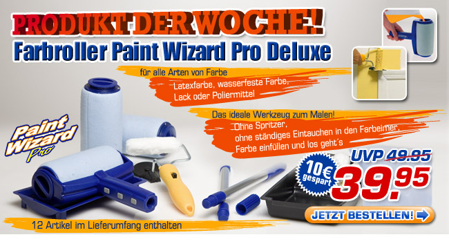 Farbroller Paint Wizard Pro Deluxe - statt UVP 49.95 jetzt nur 39.95 Euro