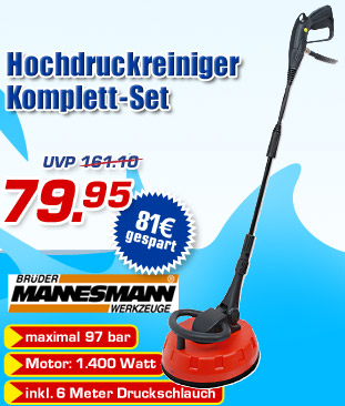 Hochdruckreiniger Komplett-Set - statt 161.10 (UVP) jetzt nur 79.95
