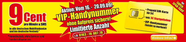 VIP Handynummer jetzt ohne Aufpreis sichern!