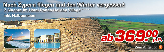 Nach Zypern fliegen und den Winter vergessen! Mit der Plus Reisewelt