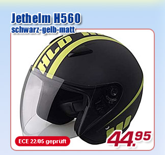 Jethelm H560 schwarz-gelb-matt - jetzt nur 44.95 Euro