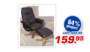 Relaxsessel Lugano inkl. Hocker - statt UVP 449.99 jetzt nur 159.95 Euro