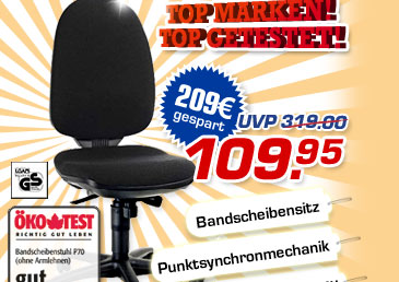 Topstar B&uuml;rodrehstuhl P70 &ndash; statt UVP 319.- jetzt nur 109.95 Euro
