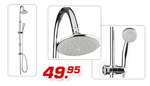 &Uuml;berkopfbrause-Set, chrom &ndash; jetzt nur 49.95 Euro