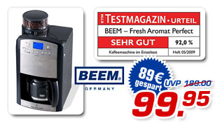 Beem Kaffeemaschine Fresh Aromat Perfect &ndash; statt UVP 189.- jetzt nur 99.95 Euro