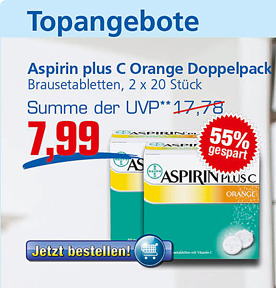 Aspirin plus C Orange Doppelpack