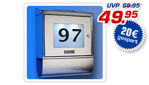 Solar-Briefkasten "Robert" - statt UVP 69.95 jetzt nur 49.95 Solar-Briefkasten "Robert" - statt UVP 69.95 jetzt nur 49.95