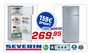 Severin A+ Doppelt&uuml;r K&uuml;hl-und Gefrierger&auml;t KS 9761 &ndash; statt UVP 129.- jetzt nur 79.95 Euro
