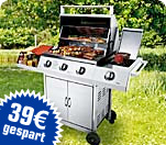 Edelstahl-Gasgrill mit Seitenkocher 790 - statt UVP 429.- nur