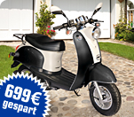 Mokick-Roller 49 cm&sup3; Retro Star II, schwarz/wei&szlig; - statt UVP 1499.- nur
