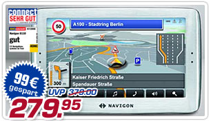 Navigon 8110 - Navigationssystem f&uuml;r Europa mit Premium TMC