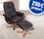Relaxsessel Lugano inkl. Hocker, dunkelbraun - statt UVP 449.99 nur