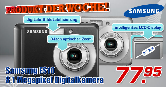 Samsung Digitalkamera - jetzt nur 77.95 Euro