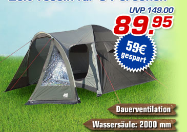 Zelt Tessin f&uuml;r 5 Personen - statt UVP 149.- jetzt nur 89.95 Euro