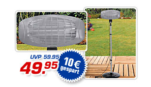 Einhell Infrarot-Heizstrahler IHS 2000 - statt UVP 59.95 jetzt nur 49.95 Euro
