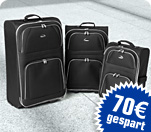 3-teiliges Trolley-Set, rot oder schwarz - statt UVP 149.95 nur