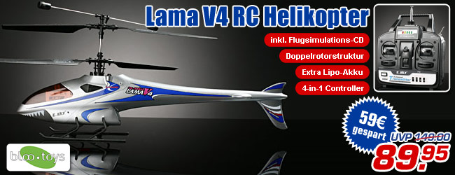 Lama V4 RC Helikopter &ndash; statt UVP 149.- jetzt nur 89.95